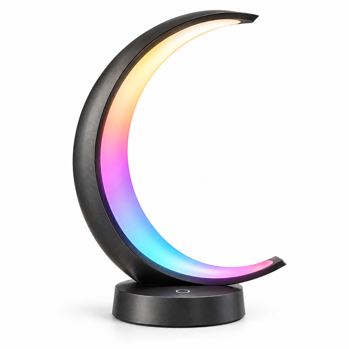 Elvoriad™ Lunar Arc Smart Sculpture Light – Crescent-Inspired RGB Ambient Desk Lamp