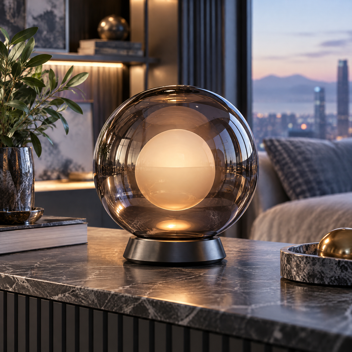 Elvoriad™ Eclipse Orb Smart Decorative Light – Rechargeable Touch RGB Sphere Lamp