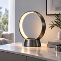 Elvoriad™ Halo Arc Rechargeable Table Lamp – Cordless Touch Dimmable LED Bedside & Accent Lamp