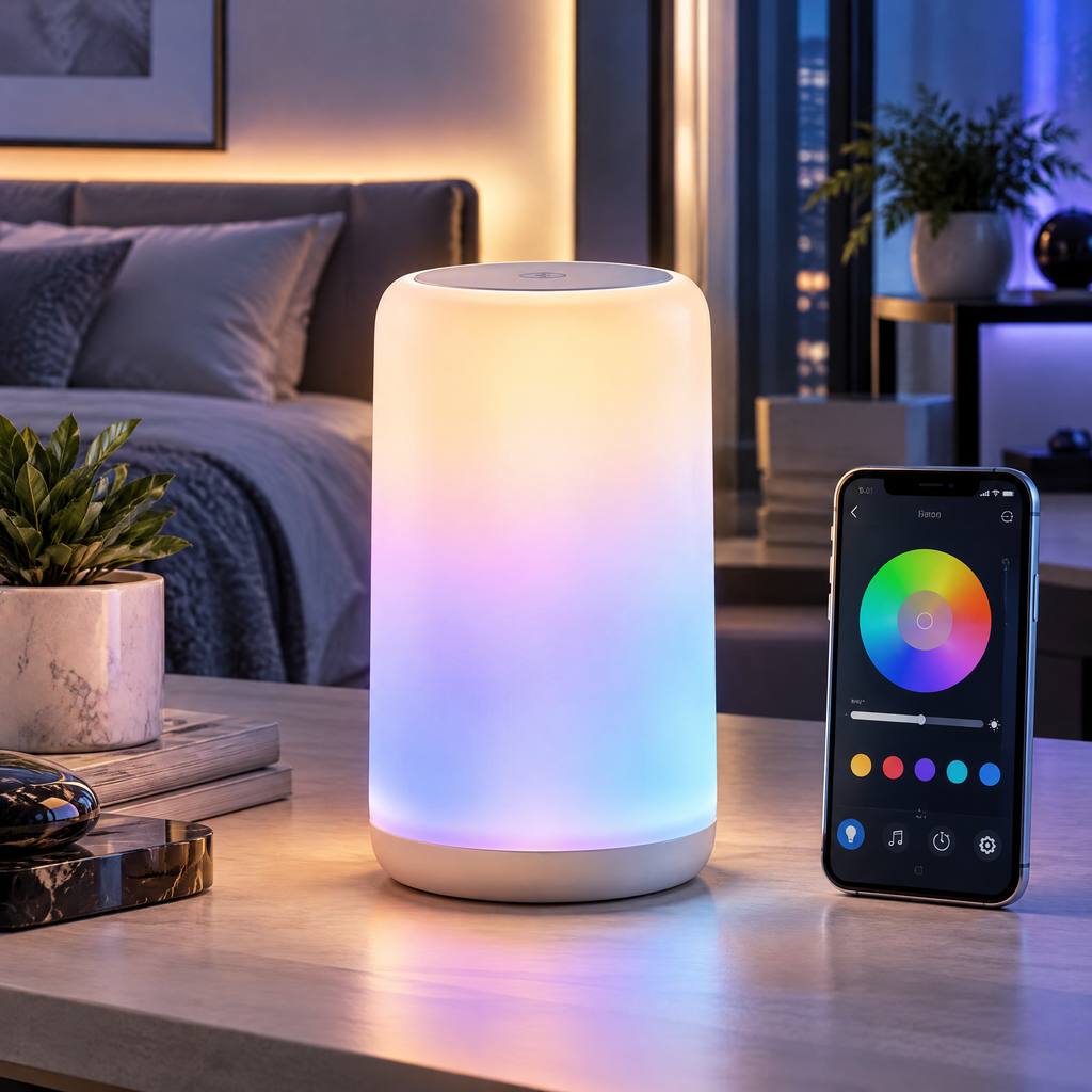 Elvoriad™ Veil Glow Smart Ambient Lamp – RGB Color Mood Light with App & Touch Control