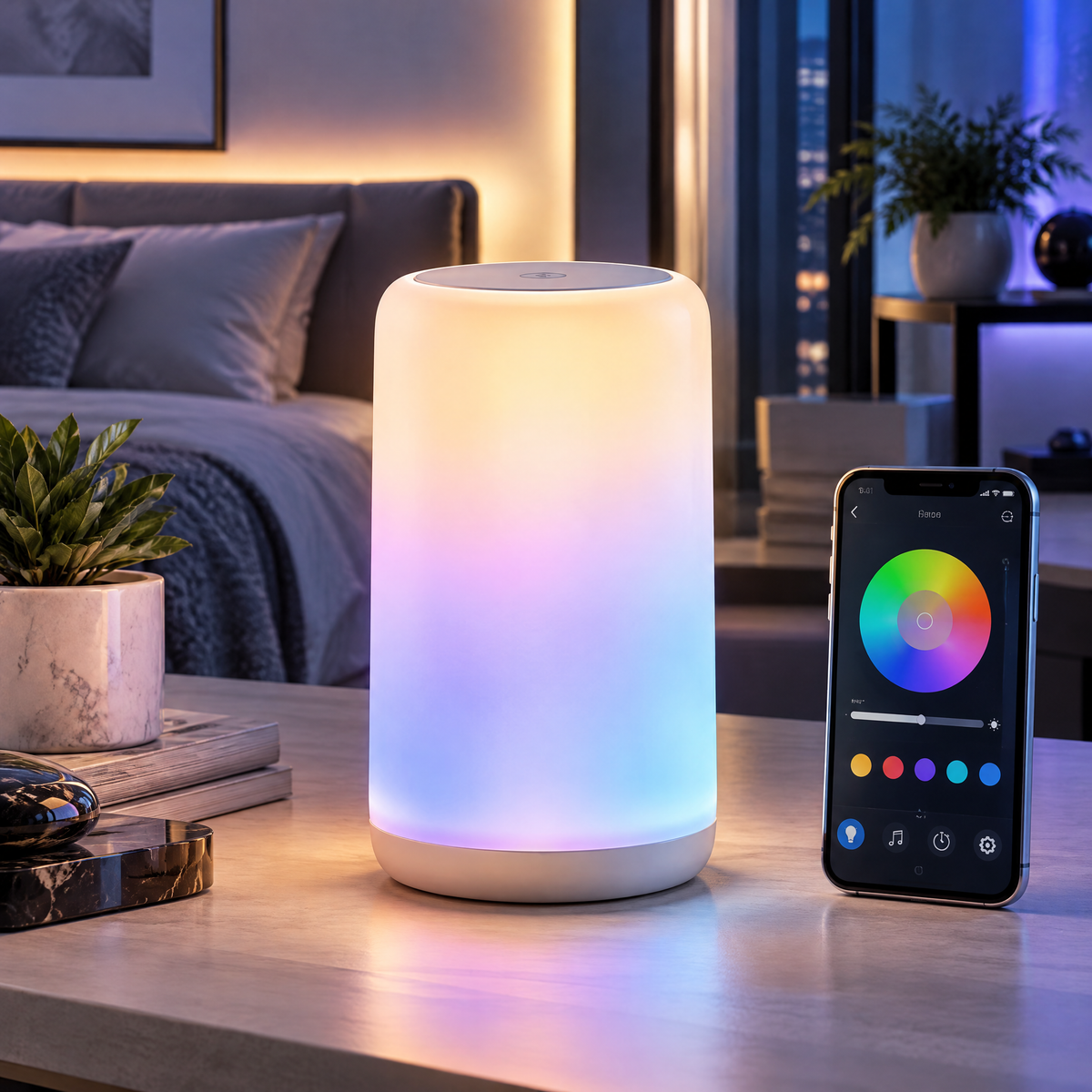 Elvoriad™ Veil Glow Smart Ambient Lamp – RGB Color Mood Light with App & Touch Control