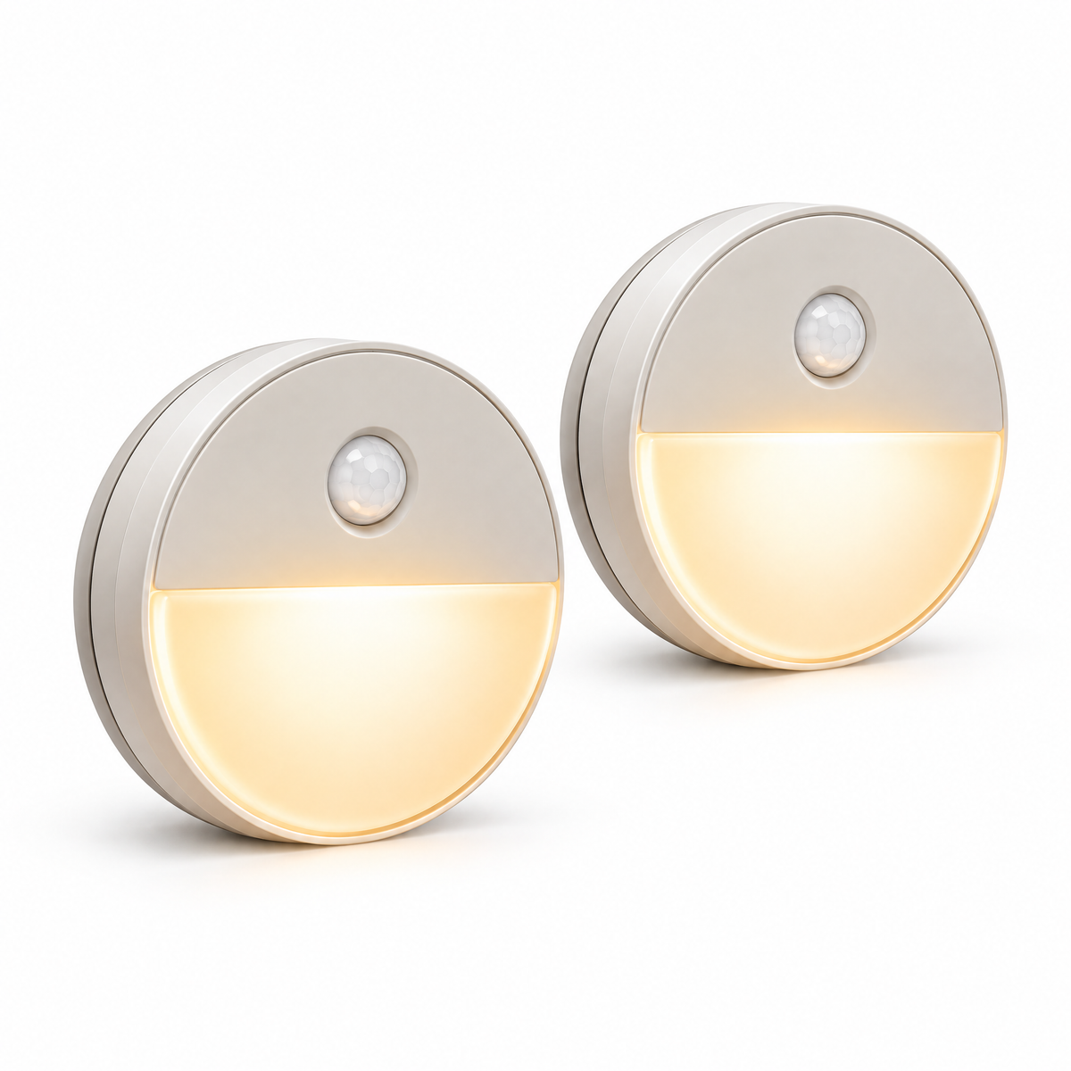 Elvoriad™ StepHalo Smart Sensor Night Light – Rechargeable Round Stair & Hallway Light 2-Pack