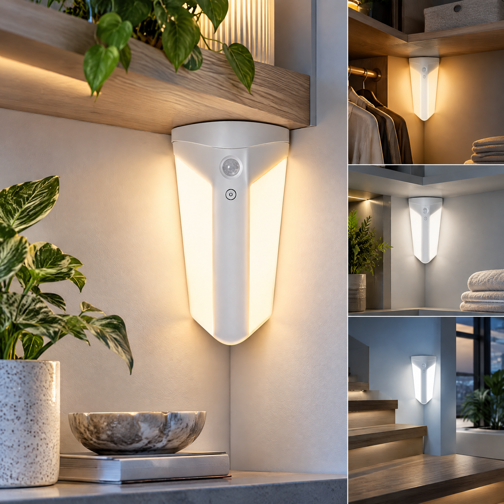 Elvoriad™ CornerSense 3-CCT Motion Light – Smart Rechargeable Corner & Cabinet Lamp
